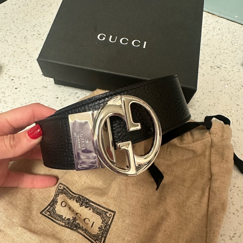 Gucci Reversible GG Buckle Leather Belt – Size 115 / 46